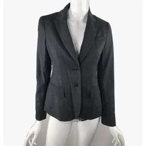 Theory Nettie Charcoal Two Button Blazer Jacket